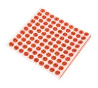 100 Pièces Autocollants Numérotés Ronds en Papier, 10 MM | Fond Orange, Chiffres Noirs Consécutifs, Cent Pièces par Paquet, Pose Rapide, Retrait Propre, pour Bacs, Emballages