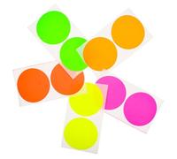 100 Pièces Autocollants Ronds de Couleur Vive, Pvc, Étiquettes | Design Vierge à Écrire, Identification Facile, sans Résidu, pour Bocaux et Boîtes, Bureau et École Couleur Aléatoire