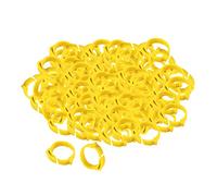 100 Pièces Bagues Poule Bagues Cheville Numérotées Bagues Identification Bagues Plastique Ajustables Adaptées à l'Élevage de Volailles Canards Fermes, Jaune