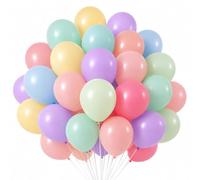 100 Pièces Ballon Pastel, Macaron Latex Ballons | Helium Ballon Multicolores pour Anniversaire, ballon Arc en Ciel, pour Décorations de Anniversaire, Baby Shower