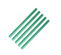 100 Pièces Bâtonnets de Colle Chaude Colorés 7mm en Résine | Décoration Créative, Forte Tenue et Stabilité Thermique, sans Eau ni Solvant, Vert