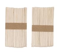 100 Pièces Bâtons de Bois Naturels, Lisses et Légers | Bois Alimentaire Non Finition, Bords Arrondis Polis, pour Peinture, Ponts Maquettes arts