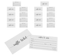 100 Pièces Billets de Tirage au Sort Blancs en Papier pour Inscription et | Espace Ample pour Informations, Écriture Fluide, Collecte Sécurisée, Inscription, Cartes Adaptées aux Fêtes et Événements