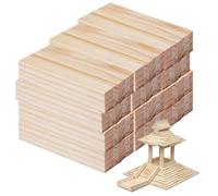 100 Pièces Blocs De Bois Brut Rectangulaires, Blocs De Construction En Bois, Blocs En Bois, 110 X 22 X 8mm Pin Naturel Pour Le Bricolage, La Construction, Maquettisme, Artisanat, Décoration