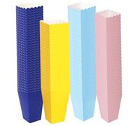 100 pièces boîtes à pop-corn 4 couleurs seau à pop-corn jetable pour bonbons fête croustilles frites bonbons pépites de poulet