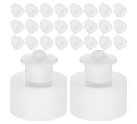 100 Pièces Bouchon de Rechange Poussoir-tracteur en Plastique | Fermeture Étanche, Ouverture D’une Main, Profil Élégant, pour Contenants de Maquillage et Voyages