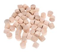 100 Pièces Bouchon en Bois Conique Beige, Finition Rustique | Bouchon D'abeille Charpentière, Design à Emboîter, Corps Légèrement Conique, pour Panneaux et Réparations