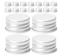 100 Pièces Bouchons à Visser en Aluminium Argenté pour Bouteilles en Verre, Réutilisables et Résistants aux Chocs, pour Séances de Sport et