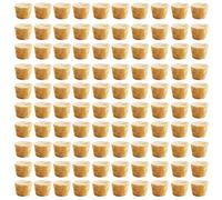 100 pièces Bouchons en liège en bois coniques pour bouchons de vin réutilisables, bouchons de bouteille, scellant pour bar, bricolage, accessoires de cuisine (8x6x10 mm)