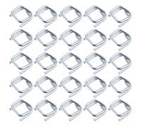 100 Pièces Boucle de Sangle Galvanisée en Métal pour Sangles Poly et | Finition Argentée, Surface Lisse et Alimentation Fluide du Cordon, Usage Transport et Arrimage de Charge