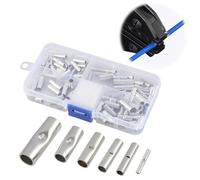 100 Pièces Bout à bout non IsoléEs, Connecteurs de CâBles Unisolés, Connecteurs à Sertir de 0,25 à 10mm², Connecteurs à Souder pour des Connexions é Lectriques Fiables, Cosse Electronique a Sertir