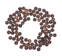 100 Pièces Boutons de Couture Ronds, 2 Trous, 16l | Finition Naturelle Café, Style Bohème Rustique, pour Vestes et Paquet Faits Main