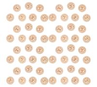 100 Pièces Boutons Décoratifs Ronds Faits Main, Motif Cœur 20 MM | Finition Lisse, Grain Visible, Lot Créatif pour Couture, Paquet et Poupées, Style Rustique Minimaliste