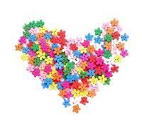 100 pièces boutons en bois de fleurs colorés 2 trous bouton artisanal fait à la main d'art décoratif for bricolage vêtements tricot couture Scrapbook Pour La Couture