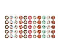 100 Pièces Boutons en Bois de Noël Halloween, Gear 2 Trous | Surface Lisse Peinte, pour Scrapbooking et Couture, Style Festif, Usage Créatif pour Enseignants et Artisans
