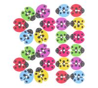 100 Pièces Boutons en Bois Forme de Petit Insecte à 2 Trous DIY | Décorations Légères à Surface Lisse, Lot pour Projets Créatifs, Collections et Vêtements Couleur Aléatoire