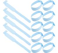 100 Pièces Bracelet Médical -né PVC Bleu, Réglable, Surface Écrivable | Fermeture Sécurisée, Pose Rapide, Usage Hospitalier, Identification , pour Soins Néonataux