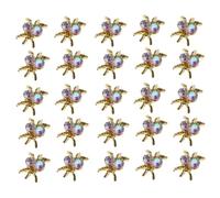 100 Pièces Breloques pour Manucure Soi-même Fête Araignées | Cristal Or, Décorations de Manucure Légères, Usage Professionnel