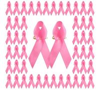 100 pièces broche ruban rose sensibilisation cancer du sein épinglettes soutien femme badge micro accessoires vêtements sac à dos pins prévention lutte santé décoration octobre rose