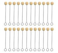 100 Pièces Brosse à Billes en Laine Outil de Teinture du Cuir avec Poignée en Métal Outil Applicateur de Dauber pour la Teinture du Cuir Artisanat Projets d'Artisanat de Bricolage