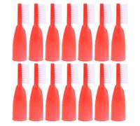 100 Pièces Brosse à Dents à Doigt Mini en Plastique Rouge | Contrôle Facile les Doigts, Nettoyage Doux, Format Mini, Lot Pratique pour Institutions et Maisons