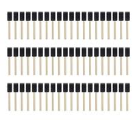 100 Pièces Brosse En Mousse, Éponge Manche En Bois Pinceau, Pinceaux En Mousse, 1 Pouce Mousse Brosse Peinture Ensemble Pour Acrylique, Artisanat