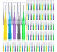 100 Pièces Brosse Interdentaire Cure-Dent Tête de Soie Dentaire Hygiène Bucco-Dentaire Brosse Interdentaire Soie Dentaire Nettoyants de Cure-Dent Outil de Nettoyage de Dents