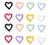100 Pièces Cabochons à Dos Plat Cœur en Résine pour Lot Mini | Effet 3d, Loisirs Créatifs, Saint Valentin, Rose Coloré Style Aléatoire