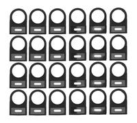 100 Pièces Cadre à Bouton-poussoir 22mm en Plastique | Visibilité Accrue, Noir, Sécurité Renforcée, Installation Latérale Simple, Circuits et Tableaux de Commande
