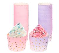 100 Pièces Caissette Muffins Papier, Caissettes Cupcake, Caissettes à Cupcakes en Papier, Tasses à Bonbons Dessert pour Mariage Noël Anniversaire Halloween