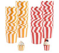 100 Pièces Caissettes Cupcake Papier, 5 X 6 X 4,7 cm Caissette Muffins, Moule Mini Muffin Papier, Moule Cupcake Jetable, Caissettes Muffins pour Anniversaire Soirée de Mariage Cuisine Baking