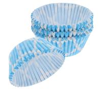 100 Pièces Caissettes Muffins en Papier Bleu, Résistantes