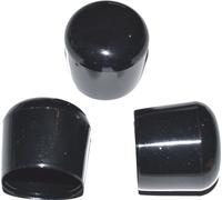 100 pièces - Capuchon pour tube rond D=20 mm L= 20 mm noir PVC
