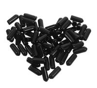 100 Pièces Capuchons de Protection de Boulons PVC Noir 5mm | Antirouille, Anti-rayures, Usage Extérieur, Entretien Marin, Rond, Souple, pour Cylindres et Visserie