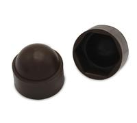 100 pièces capuchons de protection pour M6, largeur de clé 10, marron, capuchons de recouvrement hexagonaux pour vis hexagonales, vis et écrous, capuchons en plastique, capuchons de protection