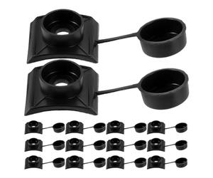100 Pièces Capuchons de Vis de Toit Noirs en Plastique, Lot | Étanchéité Renforcée pour Têtes de Fixation et Rondelles, Pose sur Pénétrations, Rénovations de Toitures Métalliques