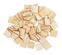 100 Pièces Carrés de Bois DIY pour Adultes et Enseignants | Bois Lisse et Poli, Base Créative pour Ateliers, Cartes de Table, Étiquettes Présents