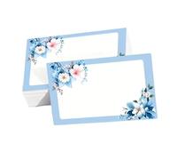 100 pièces carte de note florale 3, 5x2, 1 pouces carte mémo non lignée pour messages note emballage invitation faite à la main carte d ' écriture aquarelle