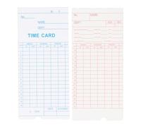 100 pièces cartes de pointage, feuilles de pointage double face 180x83mm, carte de machine de présence par micro-ordinateur, cartes d'horloge, cartes de pointage pour les employés