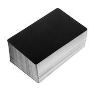 100 Pièces Cartes de Visite Vierges 86x54mm Métal Noir Mat | Surface Finement Polie Résistante à L'oxydation, Compatibilité Large Graveurs, Usage Professionnel Hôtel et Laboratoire