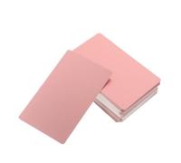 100 Pièces Cartes de Visite Vierges en Aluminium, Recto Verso | Sublimation et Impression Uv, Aspect Or Rose, Finition Professionnelle, Cartes pour Noms, Qr Code, Événements