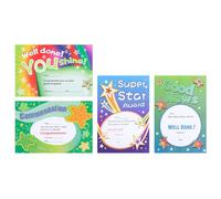 100 Pièces Certificats Récompense étincelants A5 Certificat de Reconnaissance, Certificat Coloré de Récompenses Fournitures de Classe Scolaire pour Enfants Étudiants Maternelle