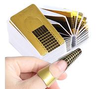 100 pièces Chablon Papier pour Gel Nails Art, Autocollants Modèles pour Construction, Auto-Adhésif Ongles Forme pour ou Resin