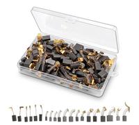 100 Pièces Charbons Moteur Set, Balais de Charbon, Charbons de Rechange | 20 Tailles, par Modèle avec Boîte de Rangement, pour Perceuse, Meuleuse d'Angle et Outils Électriques