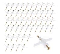 100 Pièces Cheville Placo, 50 Chevilles Placo et 50 Vis, Fixations Murales en Plâtre, Chevilles avec Vis pour Plaques de Plâtre, pour Fixations Murales Creuses Cloisons Sèches