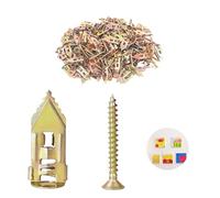 100 Pièces Chevilles à Expansion avec Vis pour Plaques de Plâtre, Chevilles Murales en Acier Galvanisé, Vis Autoforeuse Metal,Installation Facile sans Perçage, pour Accrocher Cadres, Lampes