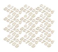 100 Pièces Chiffres Arabes en Bois 0 à 9, Lot Brut | Surface Peignable, Finition Lisse et Résistante à L’eau, pour Bricolage, Enseignes, Scrapbooking, Déco Murale