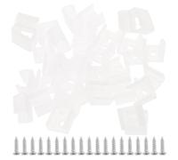 100 Pièces Clip de Fixation LED Unilatéral, Montage Discret | Plastique Blanc, Design Ultra Fin et Vis Unique, pour Ruban LED, Néon, Pose Murale Intérieure