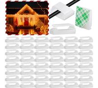 100 Pièces Clips de Câble Adhésif Clips de Fils Gestion des Câbles Serre-Câbles Support de Cordon de Fil, Blanc