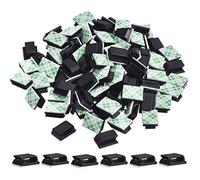 100 Pièces Clips de Câble Adhésif Clips de Fils Gestion des Câbles Serre-Câbles Suppt de Cdon de Fil, Blanc Noir 13 13 x 10 MOULURE